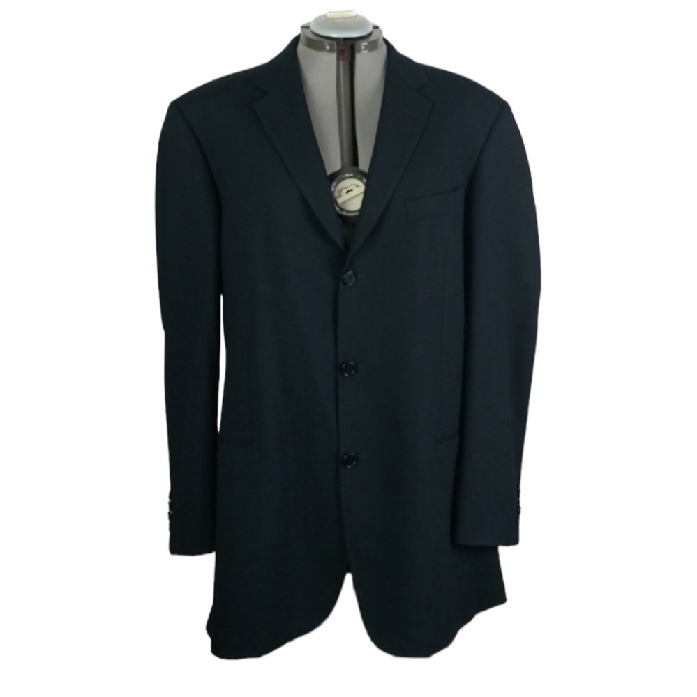 Hugo Boss navy blue wool blazer sport coat 44L
